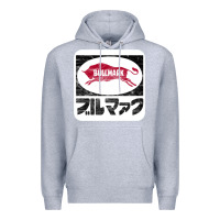 Heather Grey bullmark Premium Hoodie - linhVisuals