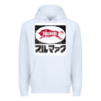White bullmark Premium Hoodie - linhVisuals