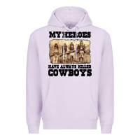Lilac my heroes have always killed cowboys retro Premium Hoodie - linhVisuals