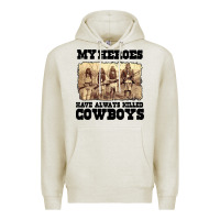 Oatmeal Heather my heroes have always killed cowboys retro Premium Hoodie - linhVisuals