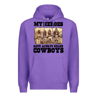 Purple my heroes have always killed cowboys retro Premium Hoodie - linhVisuals