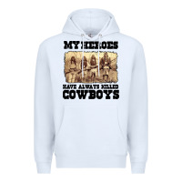 White my heroes have always killed cowboys retro Premium Hoodie - linhVisuals