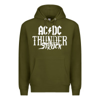 Army Green the thunderstruck Premium Hoodie - linhVisuals