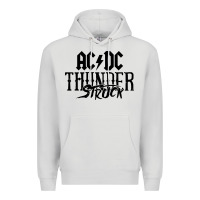Dove Grey thunderstruck Premium Hoodie - linhVisuals