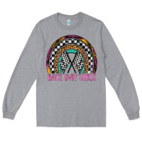 Heather Grey race day vibes rainbow Long Sleeve Tee - Artiststas