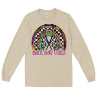 Mushroom race day vibes rainbow Long Sleeve Tee - Artiststas