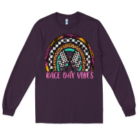 Plum race day vibes rainbow Long Sleeve Tee - Artiststas