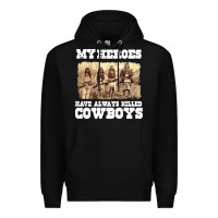 Black my heroes have always killed cowboys retro Premium Hoodie - linhVisuals