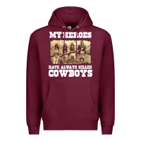 Burgundy my heroes have always killed cowboys retro Premium Hoodie - linhVisuals