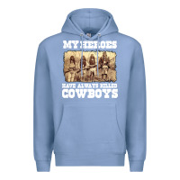 Colony Blue my heroes have always killed cowboys retro Premium Hoodie - linhVisuals