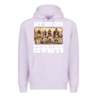 Lilac my heroes have always killed cowboys retro Premium Hoodie - linhVisuals