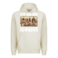 Oatmeal Heather my heroes have always killed cowboys retro Premium Hoodie - linhVisuals