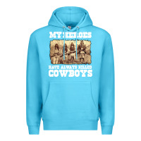 Ocean Blue my heroes have always killed cowboys retro Premium Hoodie - linhVisuals