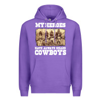 Purple my heroes have always killed cowboys retro Premium Hoodie - linhVisuals
