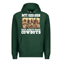 Sports Green my heroes have always killed cowboys retro Premium Hoodie - linhVisuals