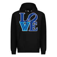 Black villanova love Premium Hoodie - linhVisuals