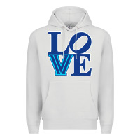 Dove Grey villanova love Premium Hoodie - linhVisuals
