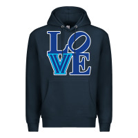 Navy villanova love Premium Hoodie - linhVisuals