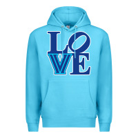 Ocean Blue villanova love Premium Hoodie - linhVisuals