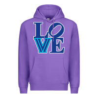 Purple villanova love Premium Hoodie - linhVisuals