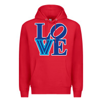 Red villanova love Premium Hoodie - linhVisuals