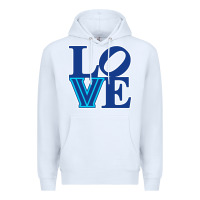 White villanova love Premium Hoodie - linhVisuals