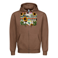 Chestnut Howdy Serape And Sunflower Zipper Hoodie - RanaPortraitStore