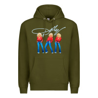 Army Green dolly musician Premium Hoodie - linhVisuals