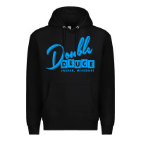 Black double deuce bar Premium Hoodie - linhVisuals