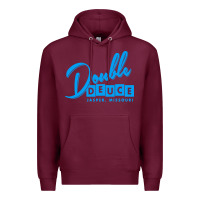 Burgundy double deuce bar Premium Hoodie - linhVisuals