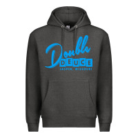 Charcoal Heather double deuce bar Premium Hoodie - linhVisuals