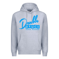 Heather Grey double deuce bar Premium Hoodie - linhVisuals