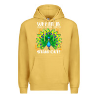Antique Gold peacock inspired beautiful color bird (3) Premium Hoodie - linhVisuals