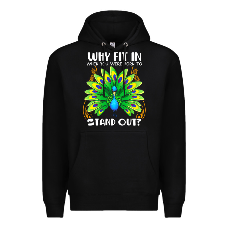Peacock Inspired Beautiful Color Bird (3) Premium Hoodie by linhVisuals | Teevron