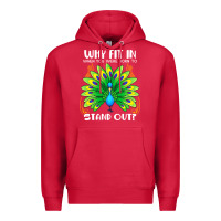 Cardinal peacock inspired beautiful color bird (3) Premium Hoodie - linhVisuals