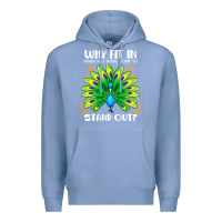 Colony Blue peacock inspired beautiful color bird (3) Premium Hoodie - linhVisuals