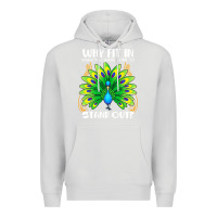 Dove Grey peacock inspired beautiful color bird (3) Premium Hoodie - linhVisuals