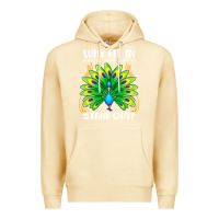 Pina Colada peacock inspired beautiful color bird (3) Premium Hoodie - linhVisuals