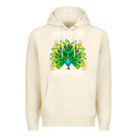 Sandshell peacock inspired beautiful color bird (3) Premium Hoodie - linhVisuals