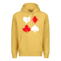 Antique Gold playing cards poker heart spade club Premium Hoodie - linhVisuals