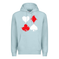 Blue Mist playing cards poker heart spade club Premium Hoodie - linhVisuals