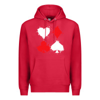 Cardinal playing cards poker heart spade club Premium Hoodie - linhVisuals