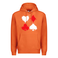 Carrot playing cards poker heart spade club Premium Hoodie - linhVisuals