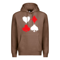 Chestnut playing cards poker heart spade club Premium Hoodie - linhVisuals