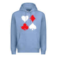 Colony Blue playing cards poker heart spade club Premium Hoodie - linhVisuals