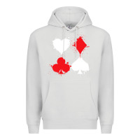 Dove Grey playing cards poker heart spade club Premium Hoodie - linhVisuals