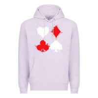Lilac playing cards poker heart spade club Premium Hoodie - linhVisuals