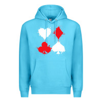 Ocean Blue playing cards poker heart spade club Premium Hoodie - linhVisuals