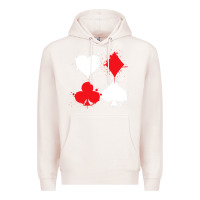 Pale Pink playing cards poker heart spade club Premium Hoodie - linhVisuals