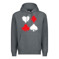 Rock playing cards poker heart spade club Premium Hoodie - linhVisuals
